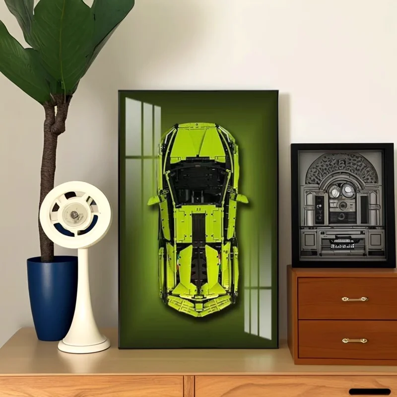 

﻿ NEW LED Display Wallboard Suitable for LEGO 42115 Lamborghini FKP-37 Car Building Blocks Display Wall only