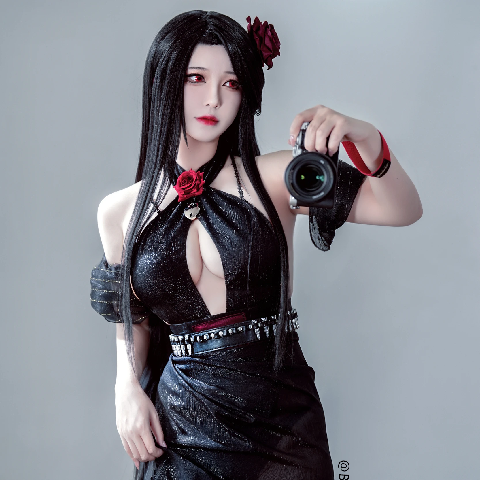 

NIKKE：The Goddess of Victory Maiden Cosplay Costume Halloween Carnival Sexy Woman Black Long Dress Uniform