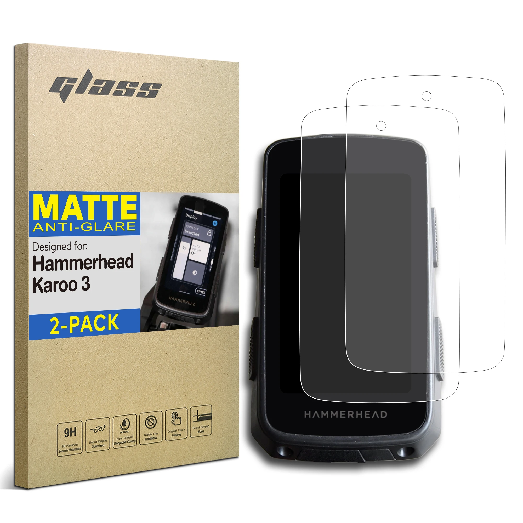 Protector de pantalla de vidrio templado para ordenador de bicicleta Hammerhead Karoo 3, accesorios de pantalla táctil antideslumbrantes de 3,2"