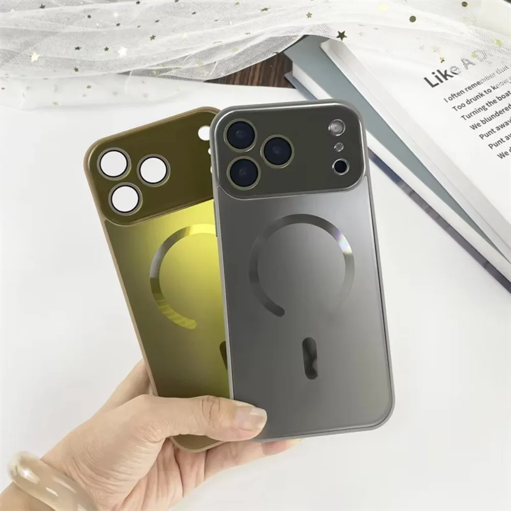 المغناطيسي نافذة كبيرة جراب هاتف آيفون الهواء 17 16 14 13 12 برو ماكس مكافحة الإفلات شحن لاسلكي عدسة الكاميرا حامي غطاء #5