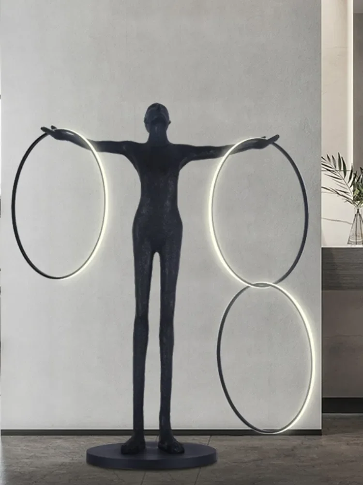 Humanoid art sculpture floor lamp ornament living room hotel lobby exhibition hall sales department soft decoration