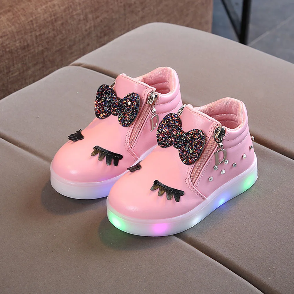 Glowing Led Kids Shoes For Girls Boys Spring Autumn Basket Led Children Lighting Shoes Fashion Luminous Baby Kids Sneaker Flat