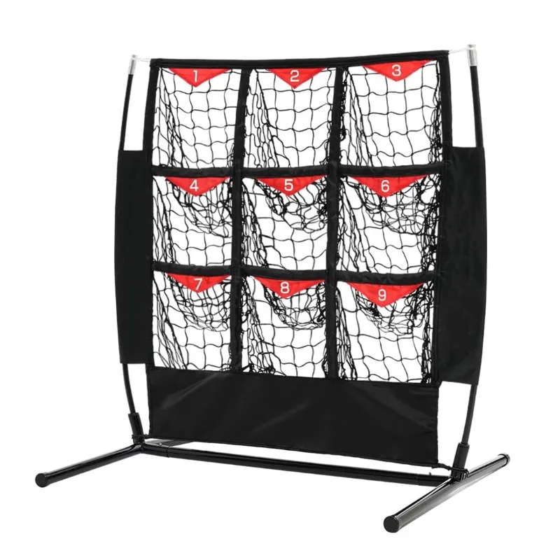 

Baseball softball pitching area goal net 9 holes children's mini pitching net