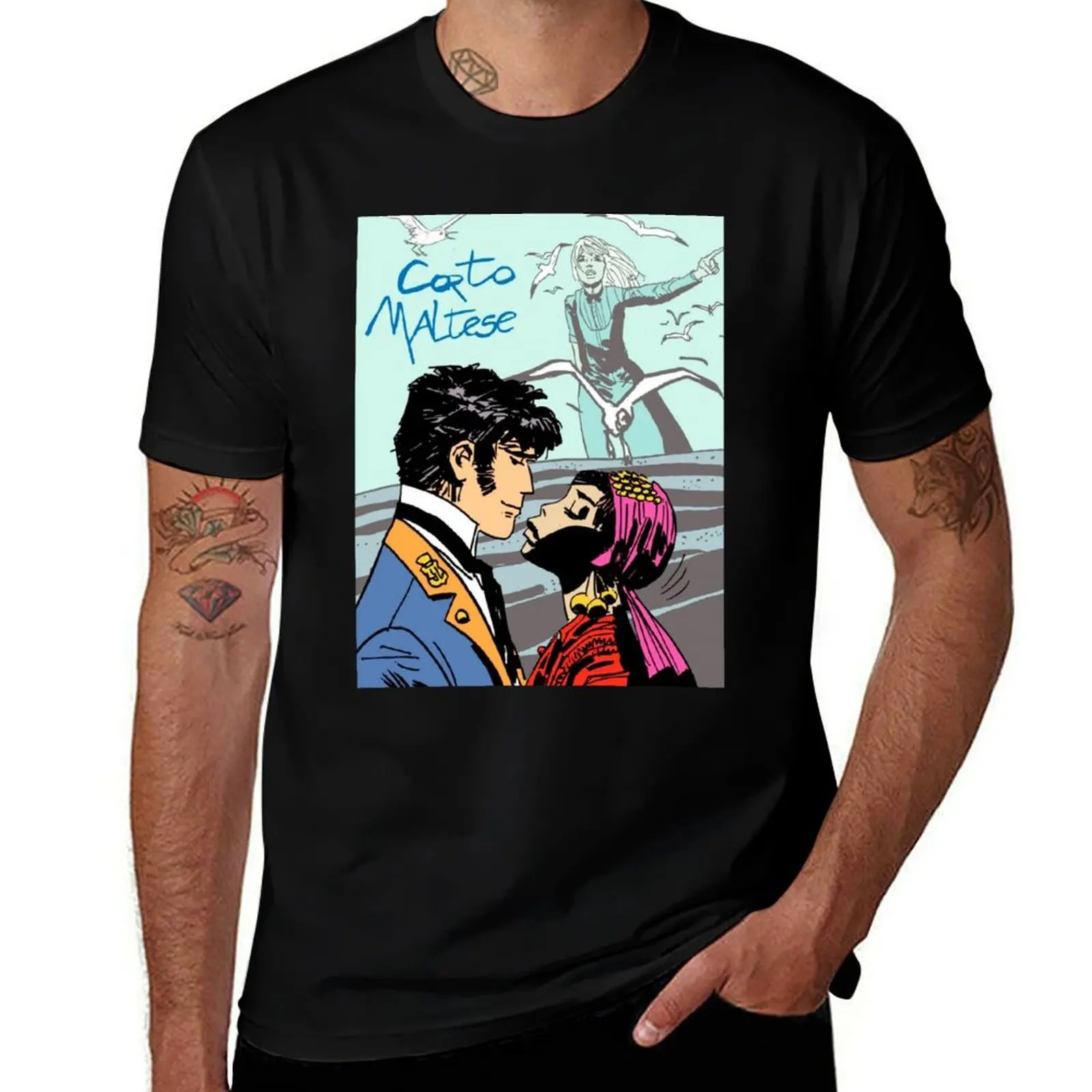 

Corto Maltese - Kissing Girl T-Shirt man t shirt summer man t shirts cotton man t shirt luxury T-shirt