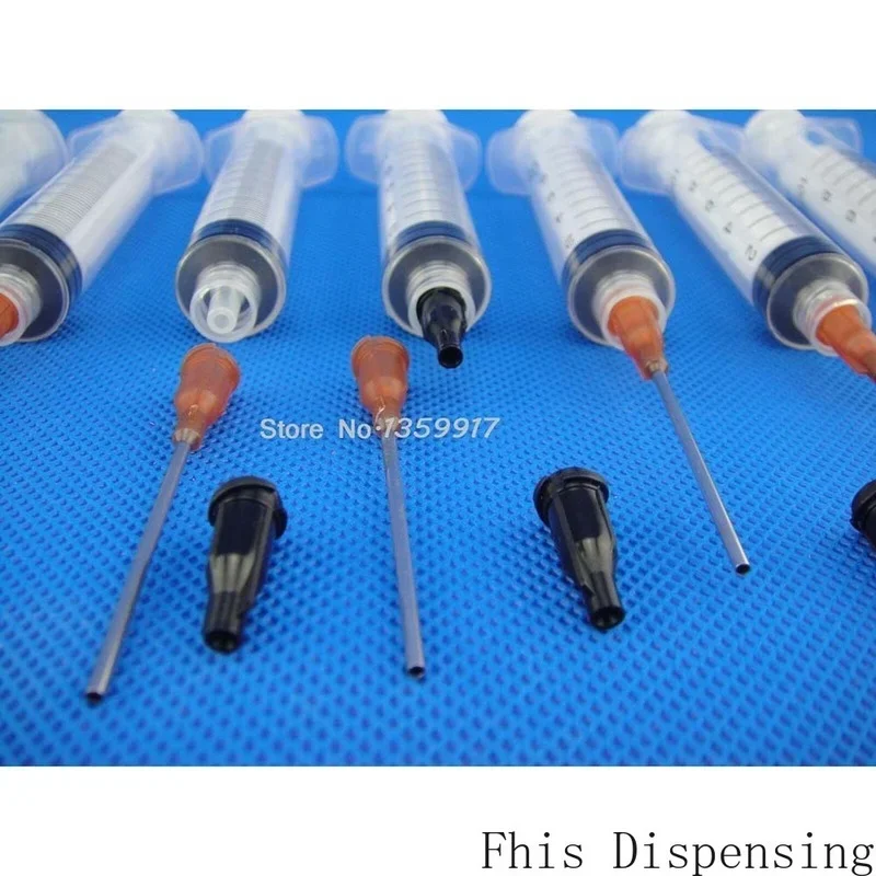 10cc/10ml Syringe 15G Blue Needle Glue Adhesive Henna Liquids 1.5 Inch Blunt Tip Dispensing Needle Pack of 5