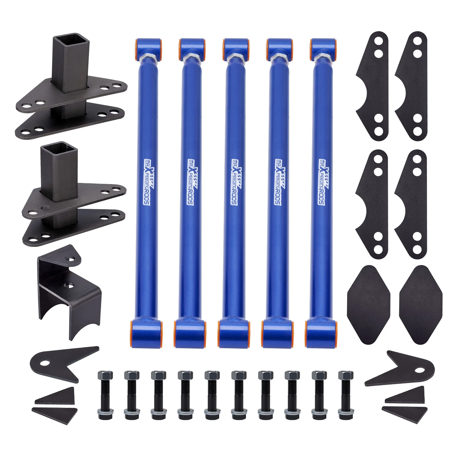 toMaXpeedingrods Universal Rear Weld on 4 Link Suspension Lift Kit for Truck Classic Car Air Ride Heavy Duty 24