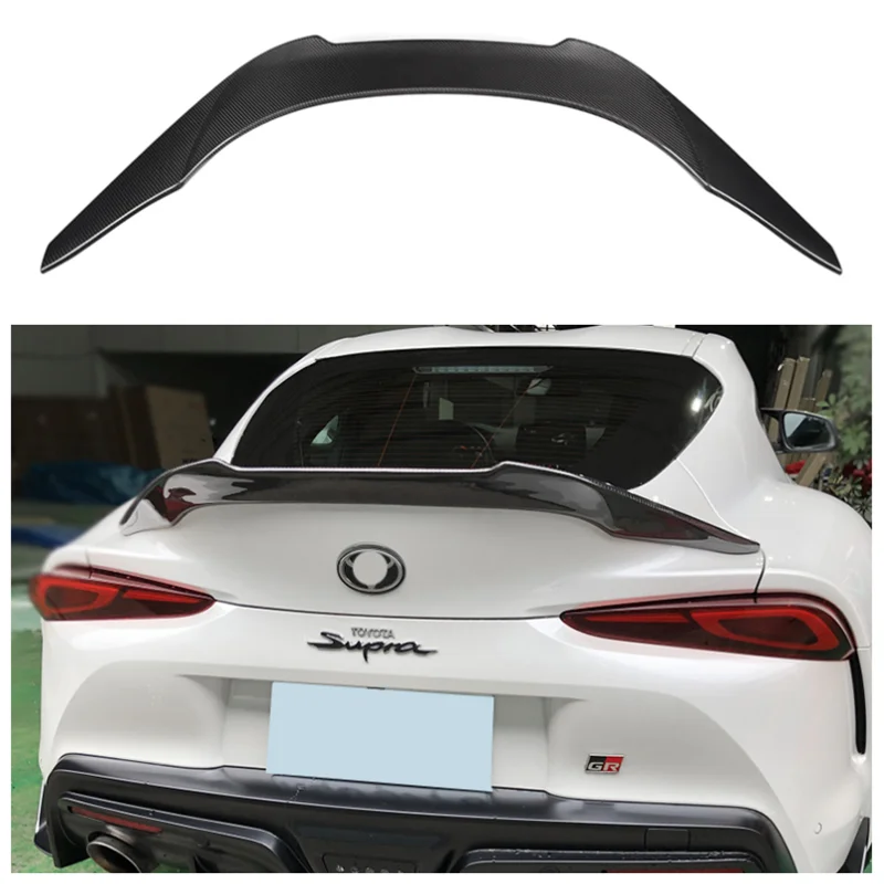 

Fits For Toyota SUPRA A90 2019-2023 High Quality Carbon Fiber Car Rear Trunk Lip Spoiler Splitter Wing & Rearview Mirror Cover