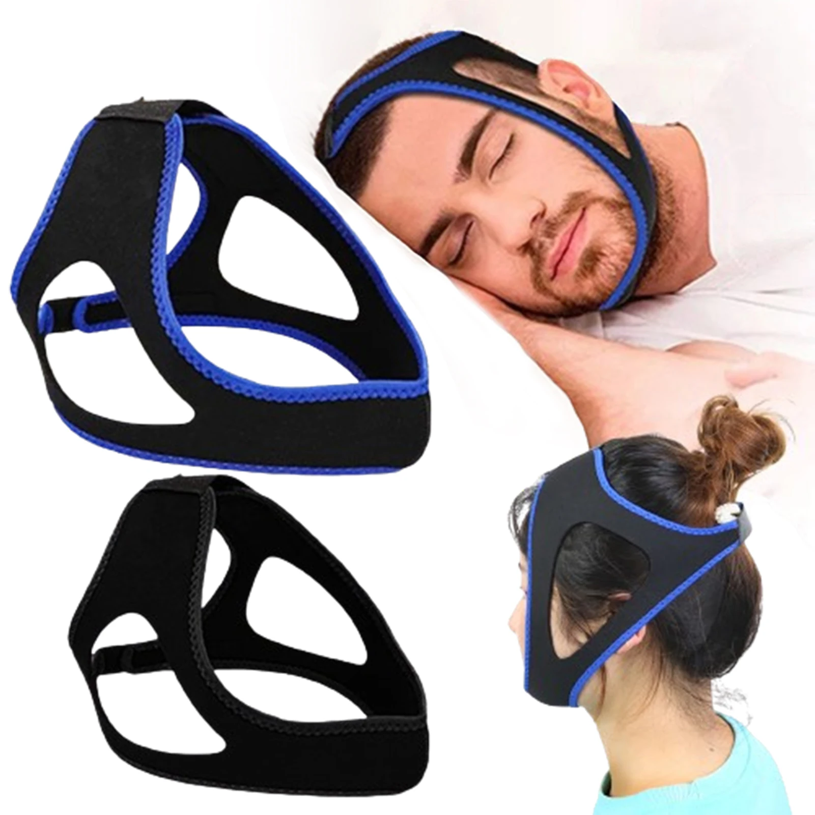 

Anti-snoring Mouthpieces Chin Strap Sleep Care Breathable and Comfortable Anti Snore Belt for Men Women Daily Sleeping