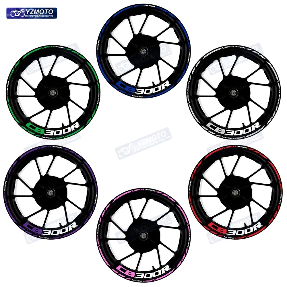 

Для Honda CB300R CB 300R мотоцикла 17-дюймовая передняя и задняя наклейка на ступицу колеса светоотражающая наклейка водостойкий обод гоночные наклейки