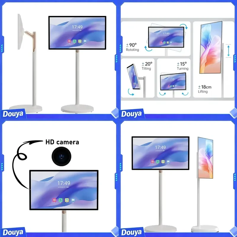 Factory Price 21 24 27 32 Inch Smart TV Android 12.0 13.0 Touch Screen Portable Movable Lcd Smart TV Standby Me HD Touch