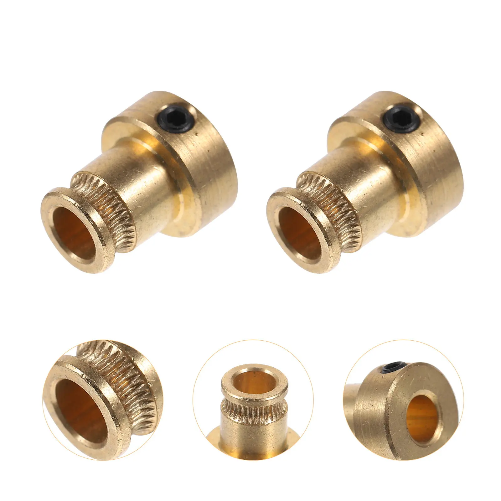 

4Pcs Brass Feeding Gear High Bearing Capacity Extruder Wheel 3D Printer Drive .75mm Copper Metal Filament Feed Wheel