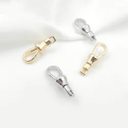 Plated 18K real gold colour preservation gourd buckle rotatable universal buckle 14K gold lobster buckle diy jewellery buckle