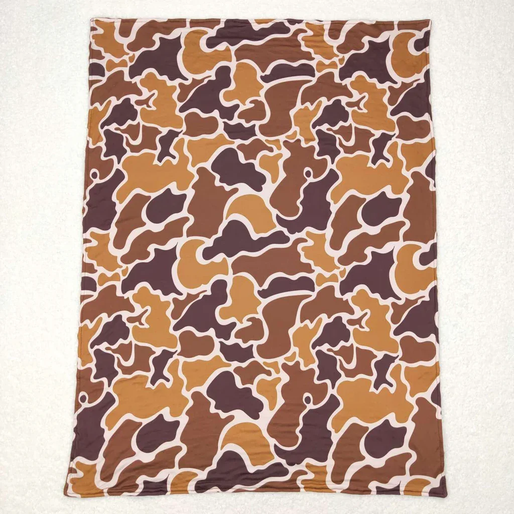 Camo Green Baby Newborn Blanket Camo Brown Baby Newborn Blanket
