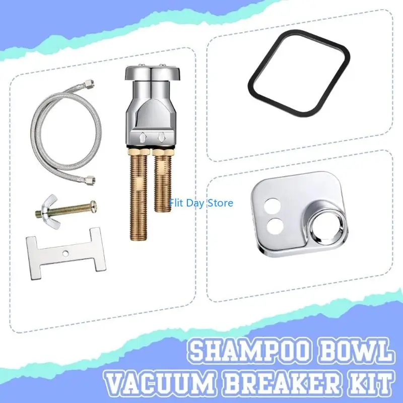 F92C Hair Salon Sink Faucet Hose Shampoo Bowl Vacuum Breaker Shampoo Bowl Faucet Salon Sink Parts Quick Installation