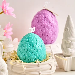 Easter Egg Flower Ball Silicone Candle Mold DIY Handmade Soap Chocolate Baking Tools Plaster Resin Mould Party Decor Ornaments