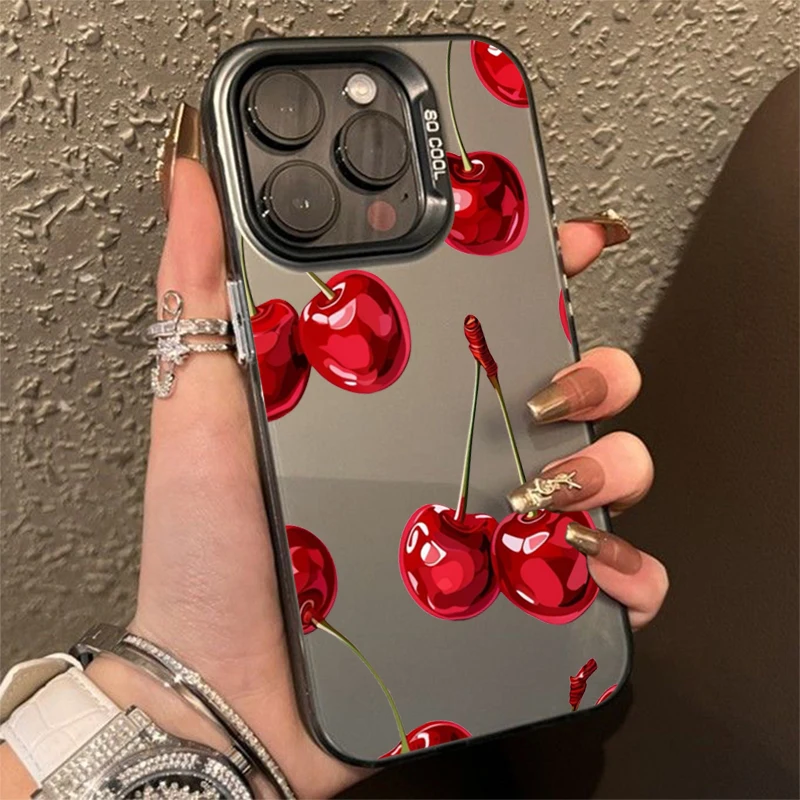 

For Xiaomi Redmi Note 14 13 12 Pro Plus 5G 12S 11 10 Case Red Cherry Shockproof TPU Phone Cover For Redmi 13 12 14C 13C 4G Funda