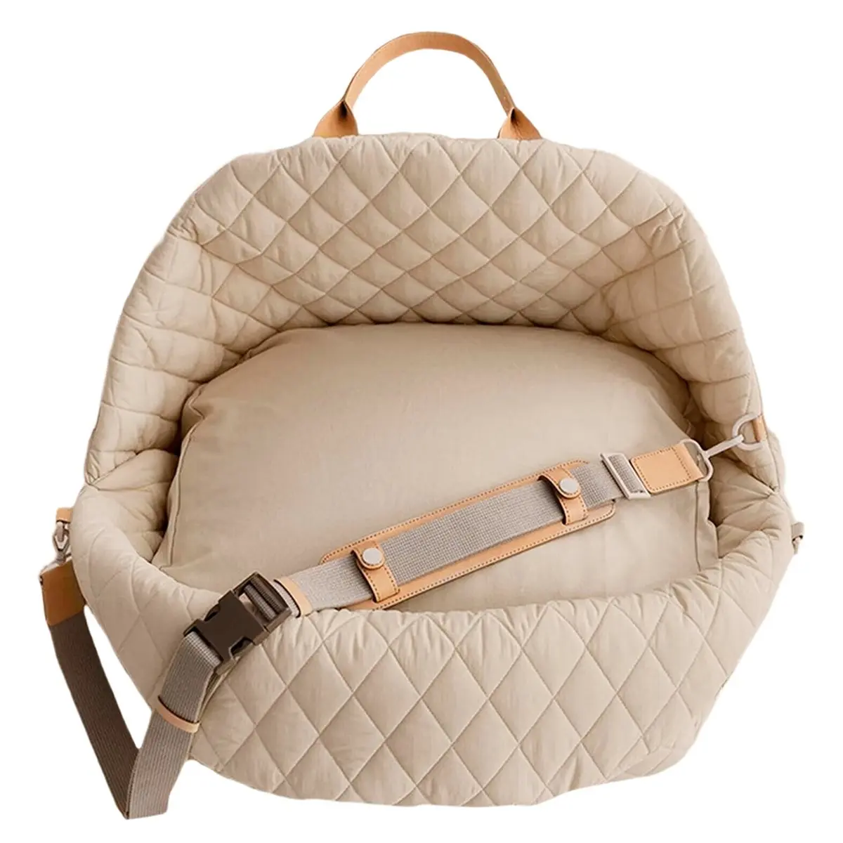 A79G Dog Car Seat for Small Dogs - Multifunctional Travel Carrier, Booster & Bed - Washable, Fits Front & Back Seats