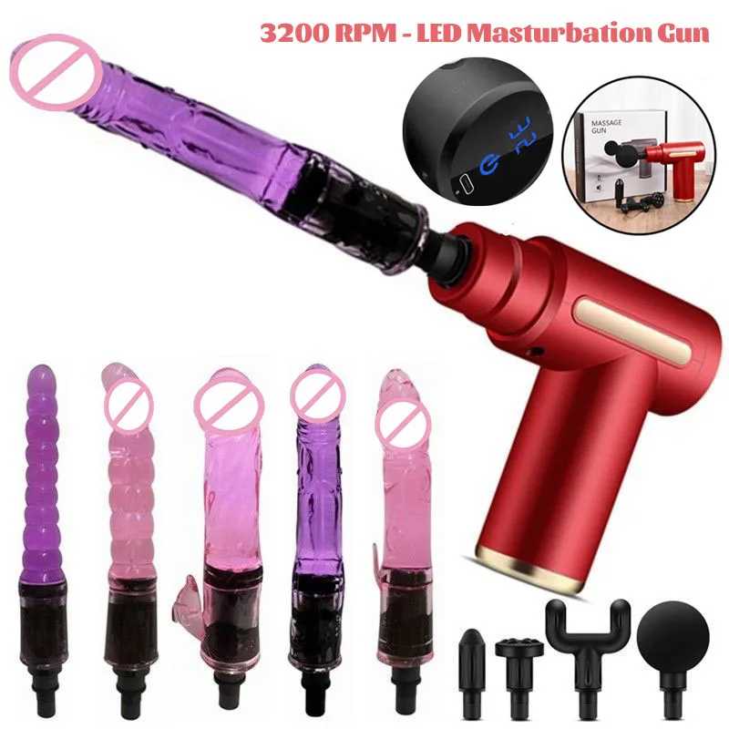 Handheld LED Massage Gun Vibrator Sex toys for Women Automatic Sex Machine With Clitoral stimulation Sexy toys for Couples 18