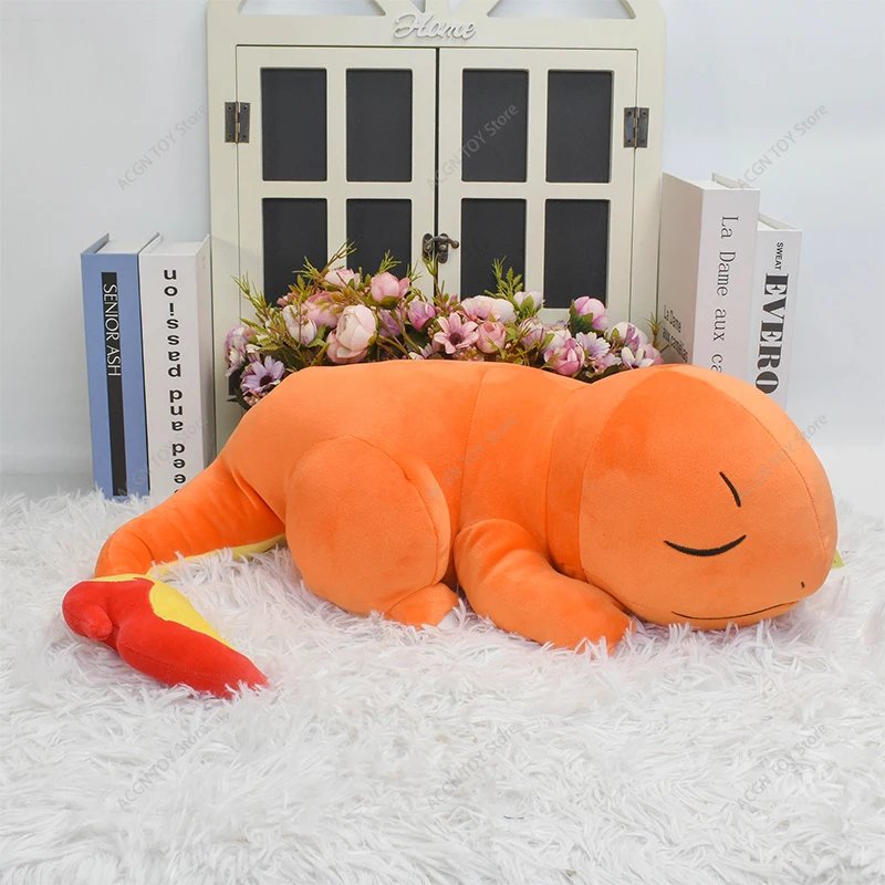 Original Pokemon Sleeping Charmander Psyduck Plush Pillow Animal Stuffed Plush Toy Kawaii Gifts For Bedroom Sofa