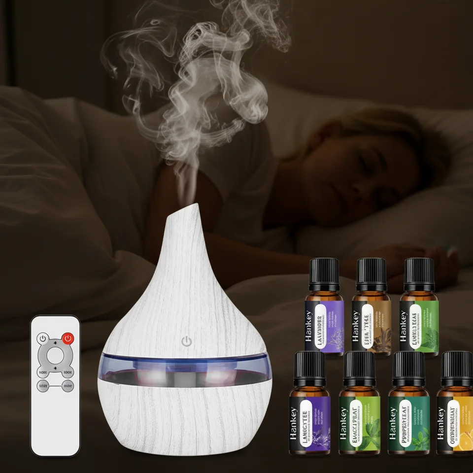 

300 мл USB-увлажнитель и диффузор эфирного масла, тихий ультразвуковой, автоматическое отключение, прохладный туман для дома, офиса, йоги и сна