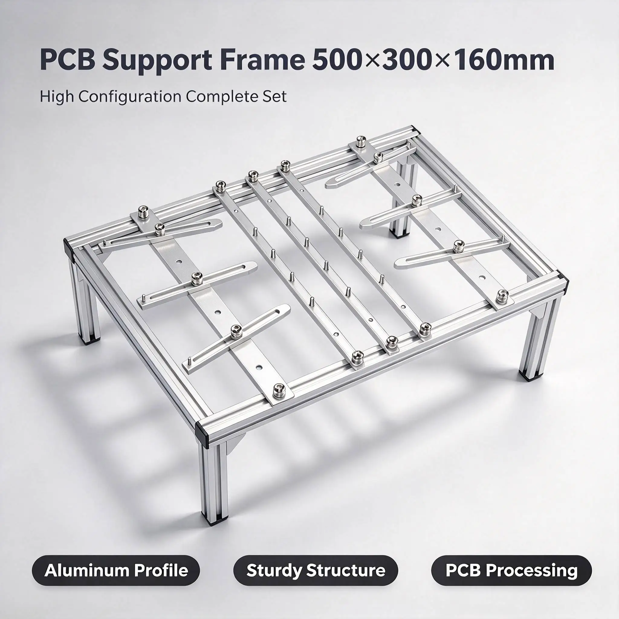 Us Stock Universal Bga Pcb Bracket Clamp 500X300X150Mm Adjustable Holder Fixture For Motherboard Bga Rework Station Soldering Maintenance Tool