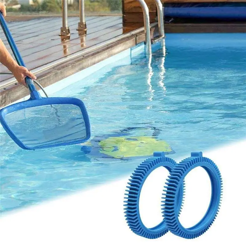 A23F-2 Piece Blue Front Tire Kit With Super Hump 2X 4X Pressure Wheels Rubber 896584000-143 For Hayward Phoenix For Pool Cleaner