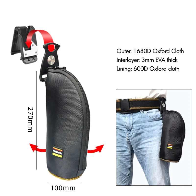 Rotating Quick-hanging Tool Waist Bag, Multi-function Portable Electrician Bag, Quick-release Waist Bag, Maintenance Tool Bag