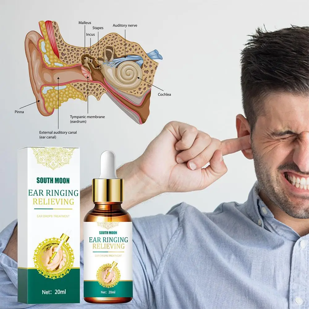 2X Tinnitus Ear Drops Ear squillo delicato alleviare la salute scarico cura Tinnitus fluido orecchio sordità dell'orecchio gonfiore cura dell'aerazione