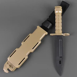 2pcs  Rubber Knife Outdoor Military Training Foldable   Plastic Knife With Scabbard for Combat game