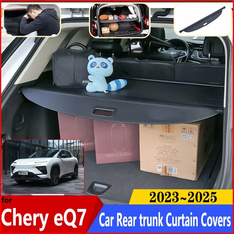 

Car Trunk Curtain Covers For Chery eQ7 Accessories 2023 2024 2025 Auto Trunk Luggage Curtain Trunk Cargo Covers Car Accessories