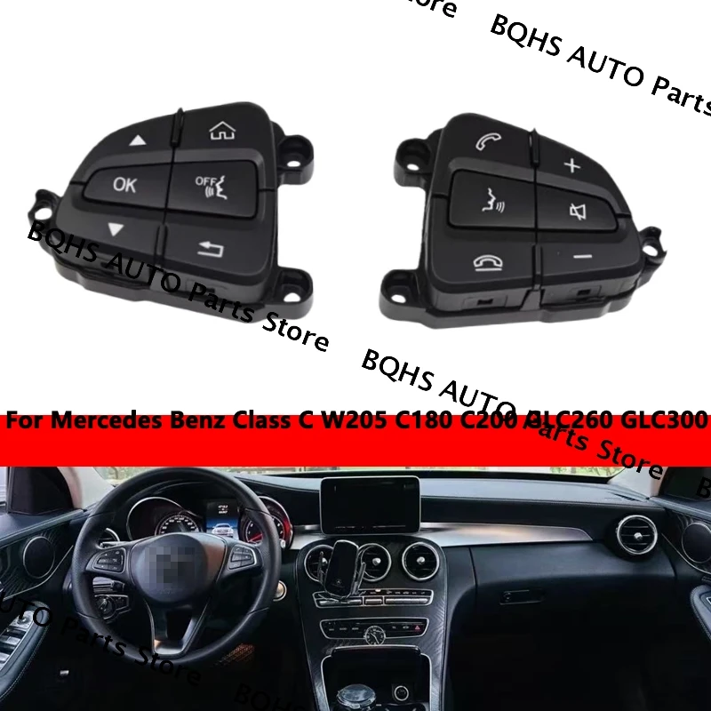 

Мультимедийные кнопки управления, кнопки управления рулевым колесом автомобиля для Mercedes Benz Class C W205 C180 C200 GLC260 GLC300
