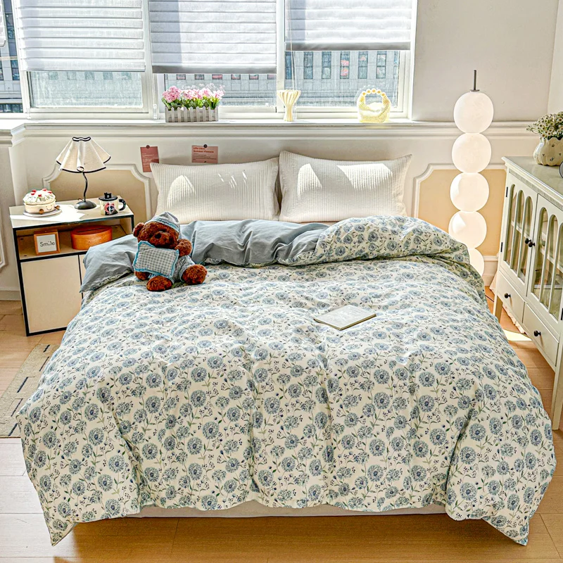 1pc 100%Cotton Duvet Cover Single/Queen/King housse de couette Pastoral Style funda nordica 150 cama Quilt Covers(no pillowcase)