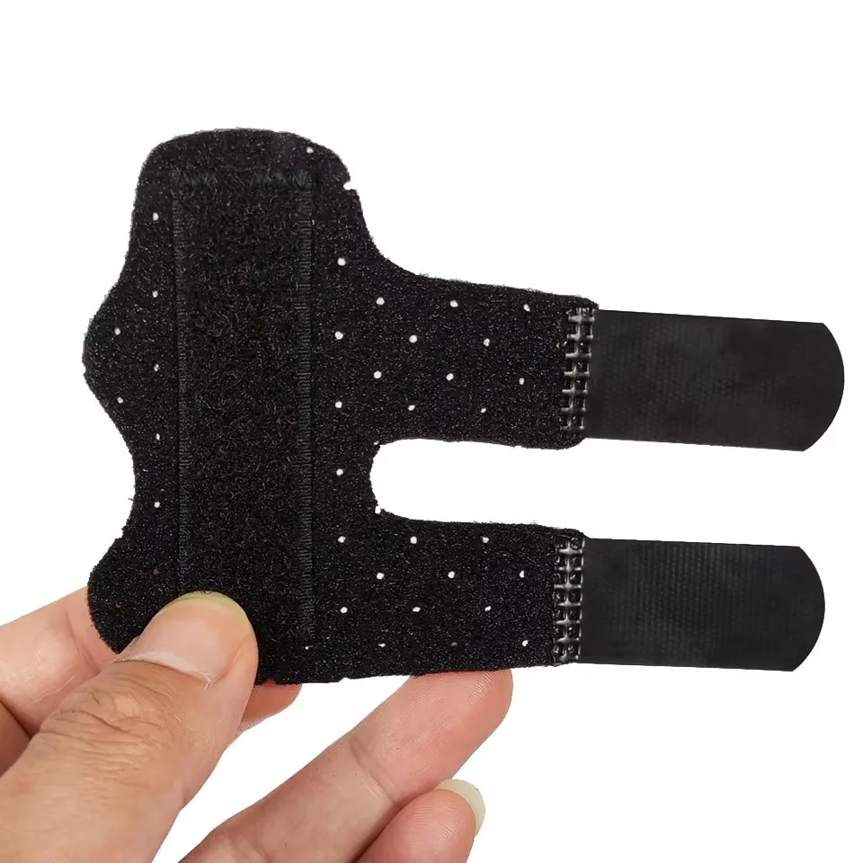 LOOGDEEL 1 قطعة قابل للتعديل جبيرة الاصبع هدفين المدمج في سبائك الألومنيوم مطرقة إصبع هدفين جميع أصابع وتر الإصدار لتخفيف الآلام #6