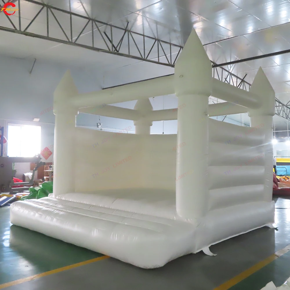 Outdoor Activities White Inflatable Wedding Bouncer Jumper Carnival Bouncy Game Toys