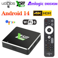 UGOOS X5M PRO TV BOX Android 14 Amlogic S905X5M LPDDR4 4GB 32GB Support AI-SR CEC AV1 WiFi6 BT5.4 1000M with BT B3.0 SPDIF BT5.0