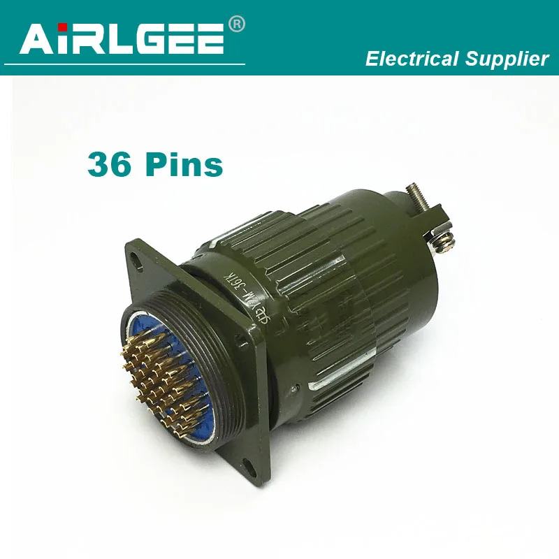 AC300V Y2M-36TK 36 Pin Army Green Aviation Plug Military Circular Connector New