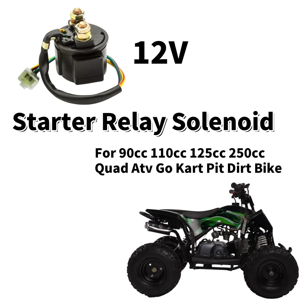 

12v Motorcycle Starter Relay Solenoid Replacement ATV UTV SSV Part For 90cc 110cc 125cc 250cc Quad Atv Go Kart Pit Dirt Bike
