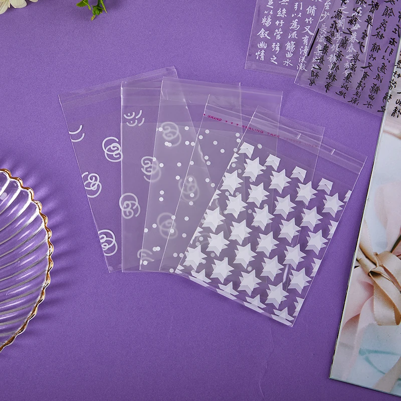 50pcstransparent กระเป๋า OPP มีกาวในตัวรูปไอดอลเคป็อปกระเป๋าเก็บการ์ดป้องกันอุปกรณ์สำหรับนักเรียน