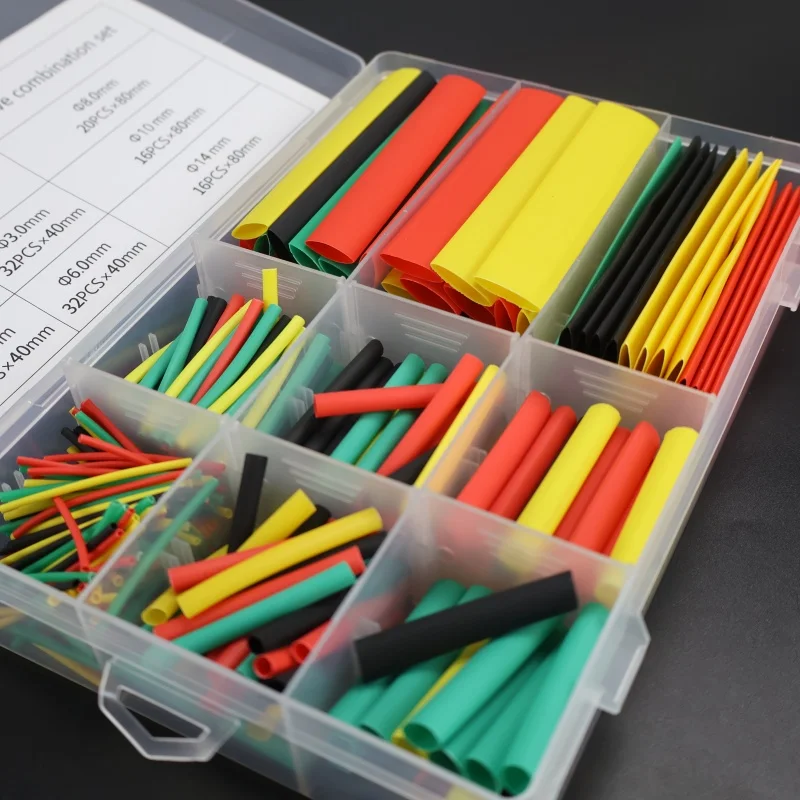 328pcs 2:1 Thermoresistant Tube Heat Shrink Wrapping Kit Assorted Wire Cable Insulation Sleeving 3:1 Heat Shrink Tube Set
