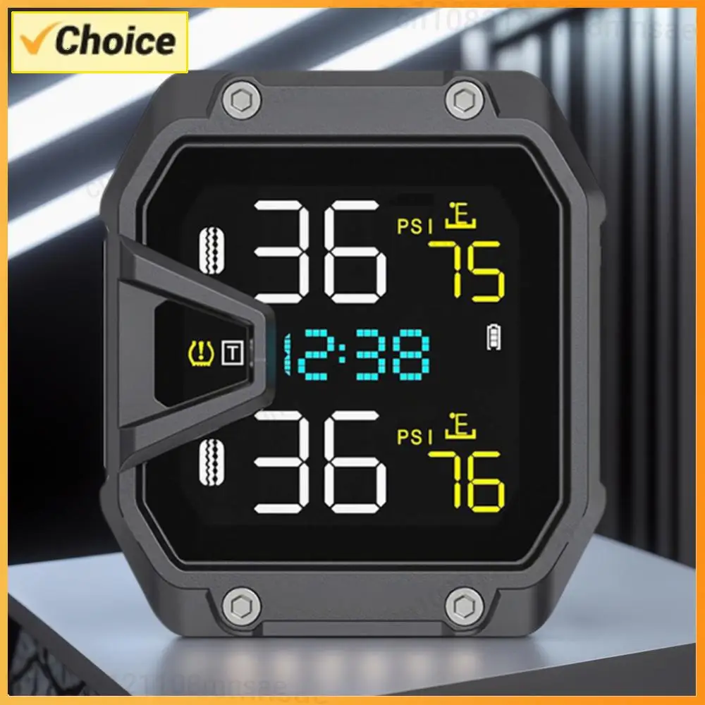 

Motorcycle TPMS Tire Pressure Monitoring System LCD Display Wireless Tire Pressure Monitoring System Motorcycle Accessories