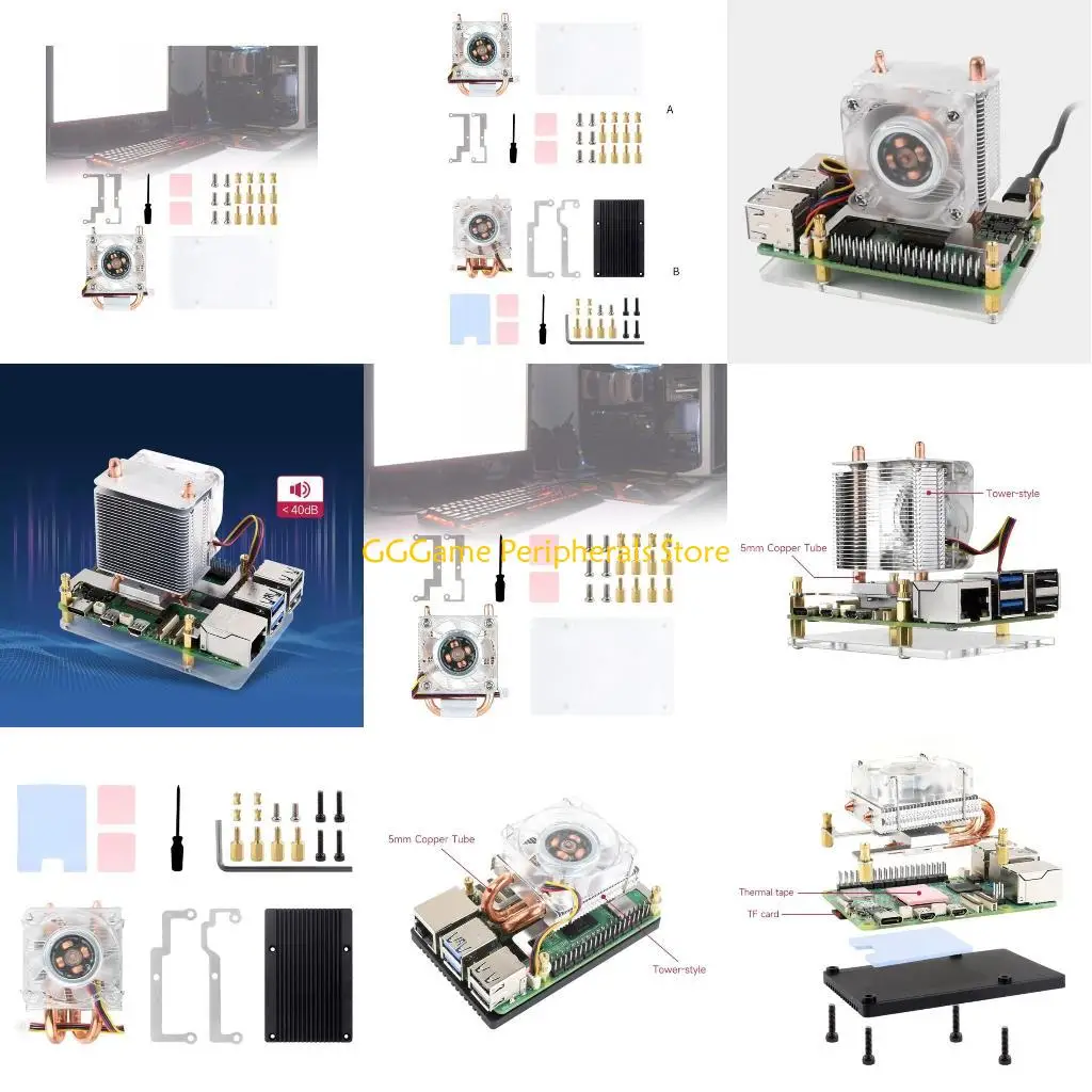 

Охлаждающий вентилятор U55B Радиатор процессора ICE Tower для небольшого компьютера Повышенная эффективность охлаждения дизайн