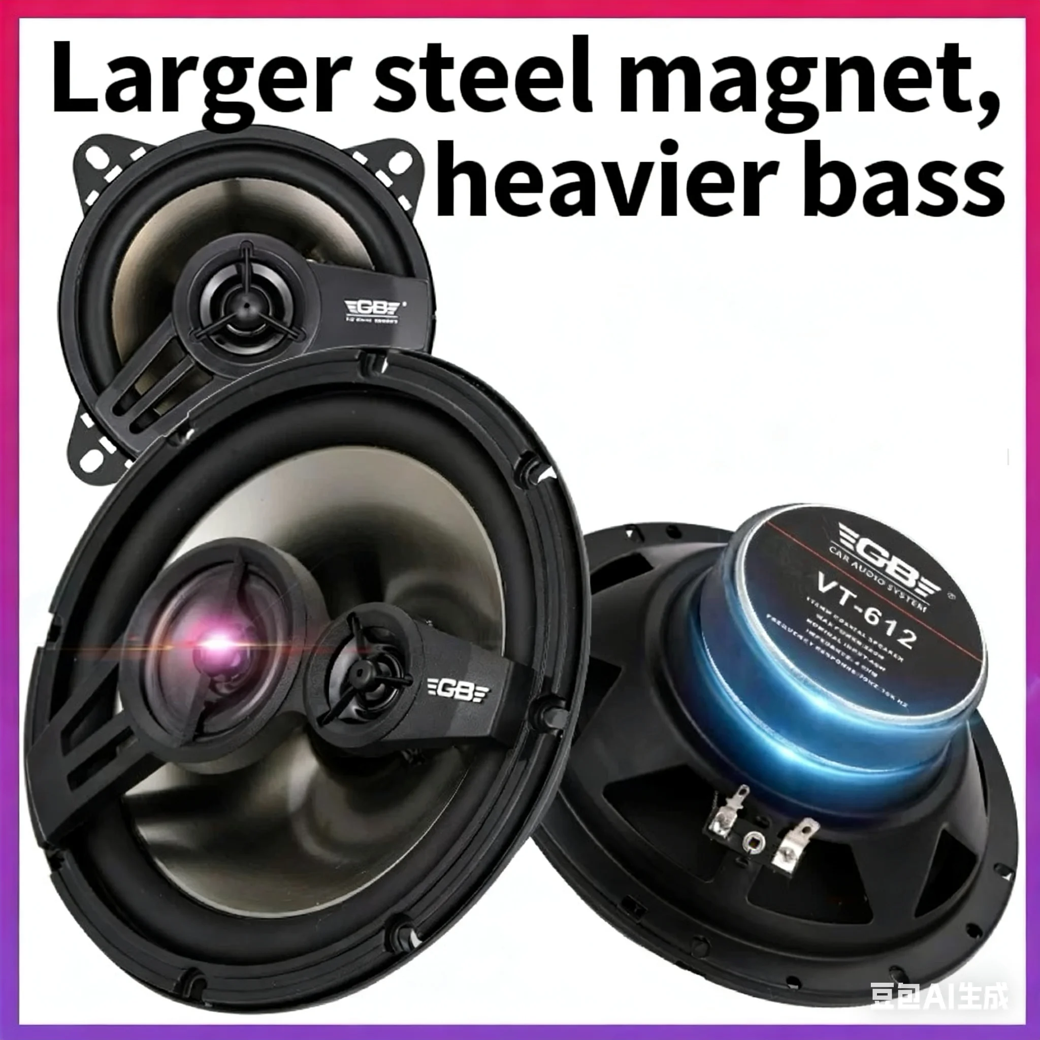 4Inch 5Inch 6.5 Inch Car Audio Speakers 2-Way Coaxial Loudspeaker Universal Door Mount for Car Truck SUV Stereo Sound System