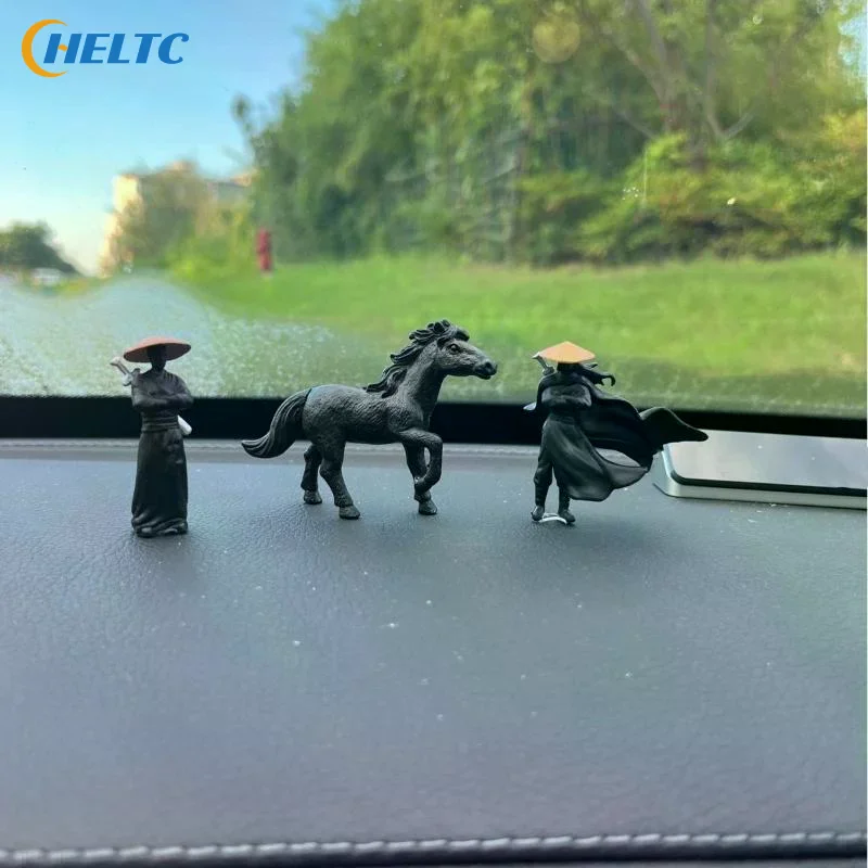Resin Mini Figurines Decorative 50mm Ancient Sino-Japanese Samurai Warriors Office Cubicle Home Desktop Car Interior Model Gifts