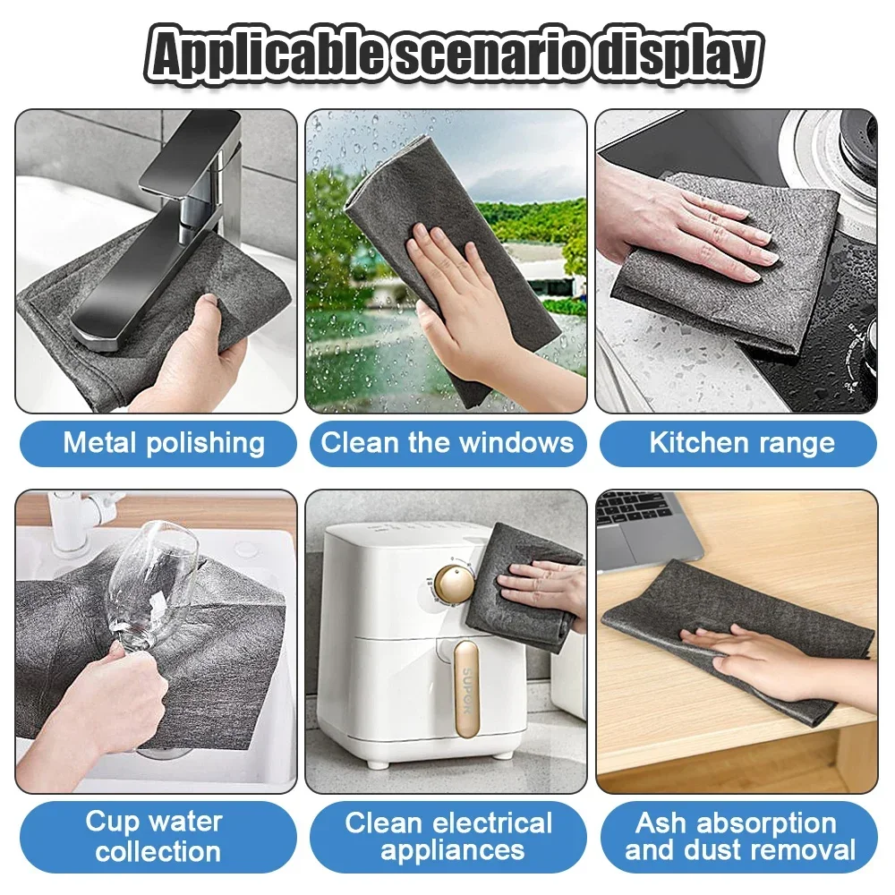 Reusable Window Cleaning Tools Window Mirror Wiping Towel Kitchen Cloths Household Rags 5/10 Pieces Microfiber Cloth Dishcloth