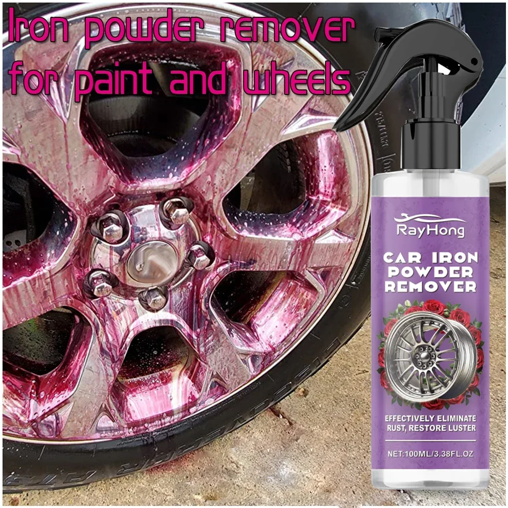 Car Rust Remover Spray, Efficiently Dissolves Brake Dust & Eliminates Metal Rust Stains for Vehicle Exterior Surfaces