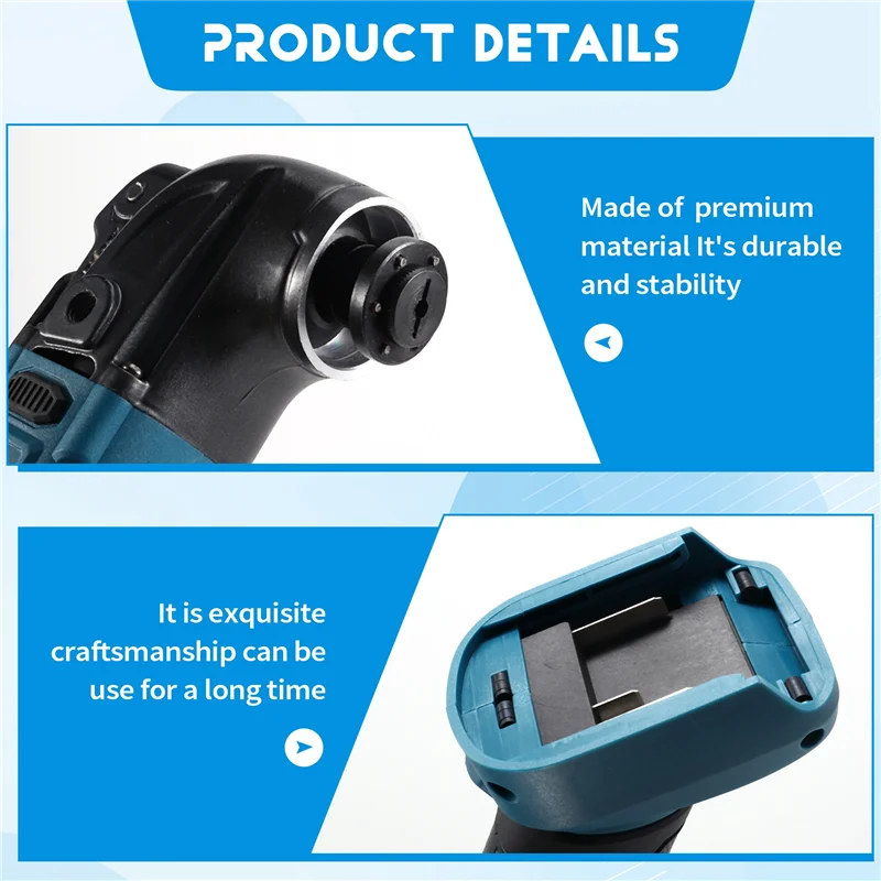 

RALCA-Brushless Oscillating Multi Tool Cordless Vibration Woodworking Powerl Tool Electric Trimmer Saw For 18V Battery