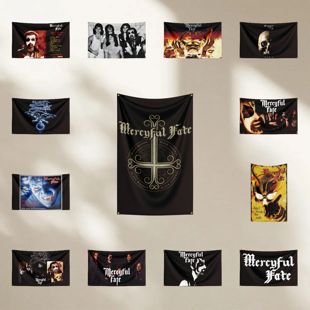 Music Band Flag for M-Me-rc-yf-u-l F-F-a-te Fans Banner fan collection double stitched photo backdrop pennant