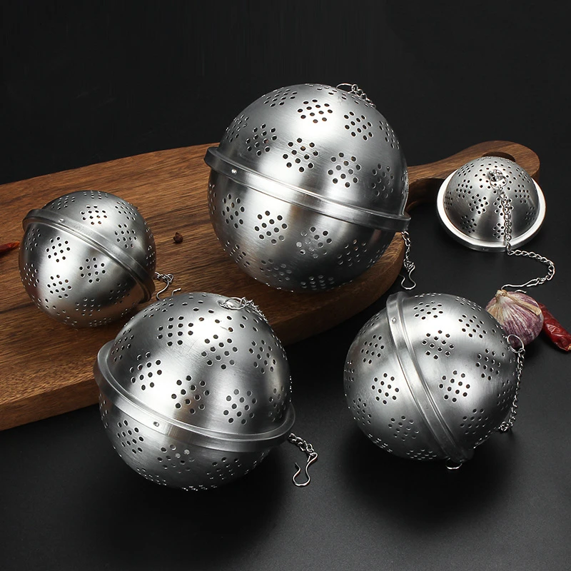 340 Stainless Steel Tea Strainer Cha Spices Mesh Sieve Coffee Puer Herbs Infuser with Lid Mini Filter Bags Kitchen Accessories