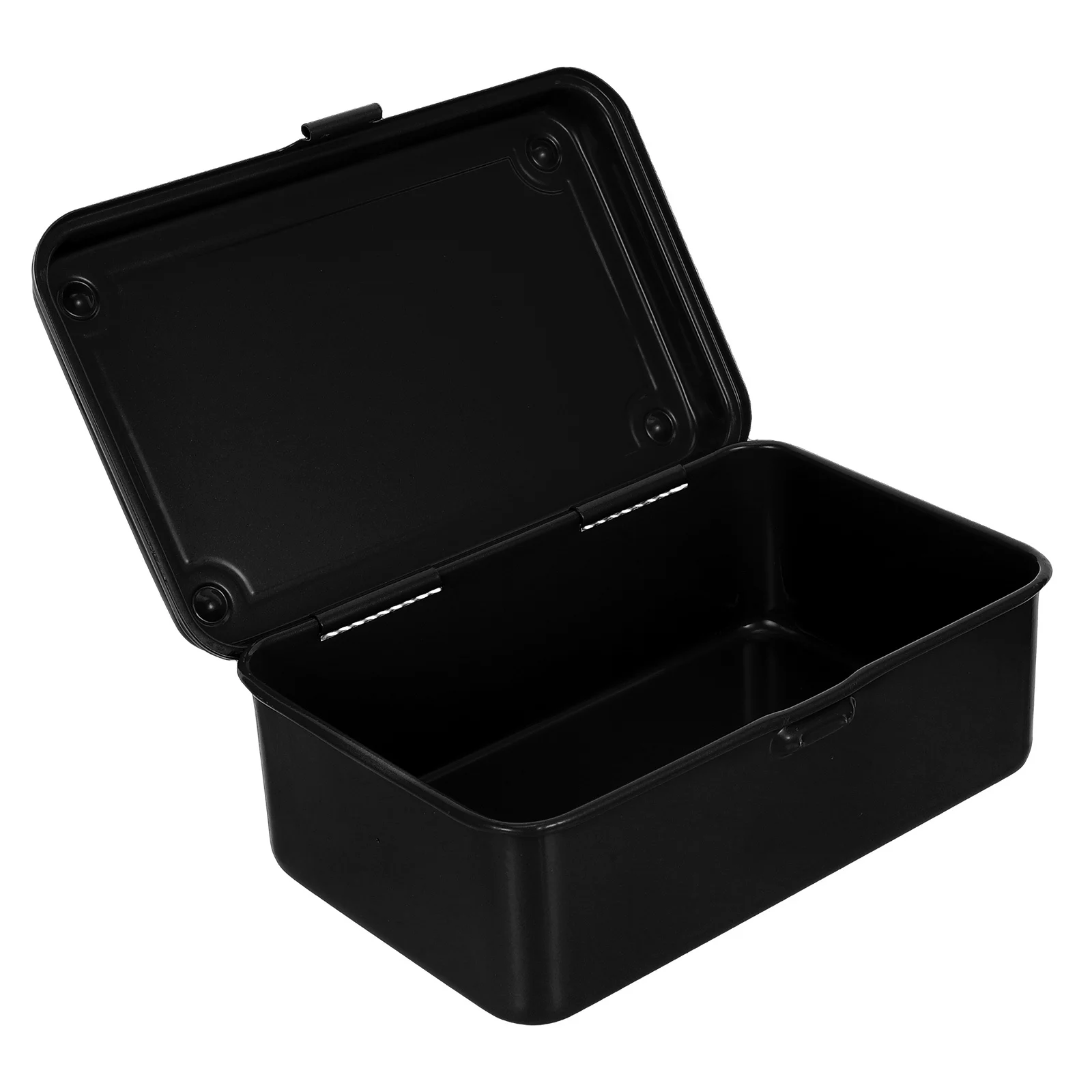 

Vintage Box: Small Metal Toolbox For Home Workshop Car Repair Portable Iron Storage Box With Lid, Hardware Organizer, Heavy