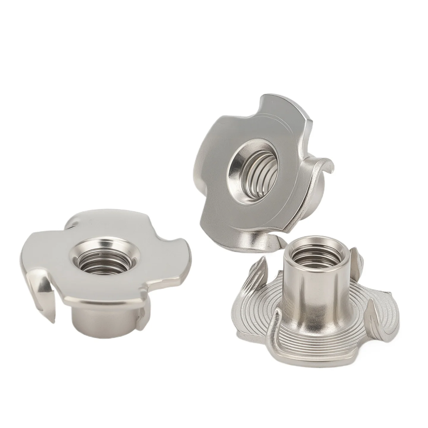 304 Stainless Steel Four-prong Nut Furniture Claw Type Fastener Speaker Wood Panel Inlay Claw Nail M3M4M5M6M8M10
